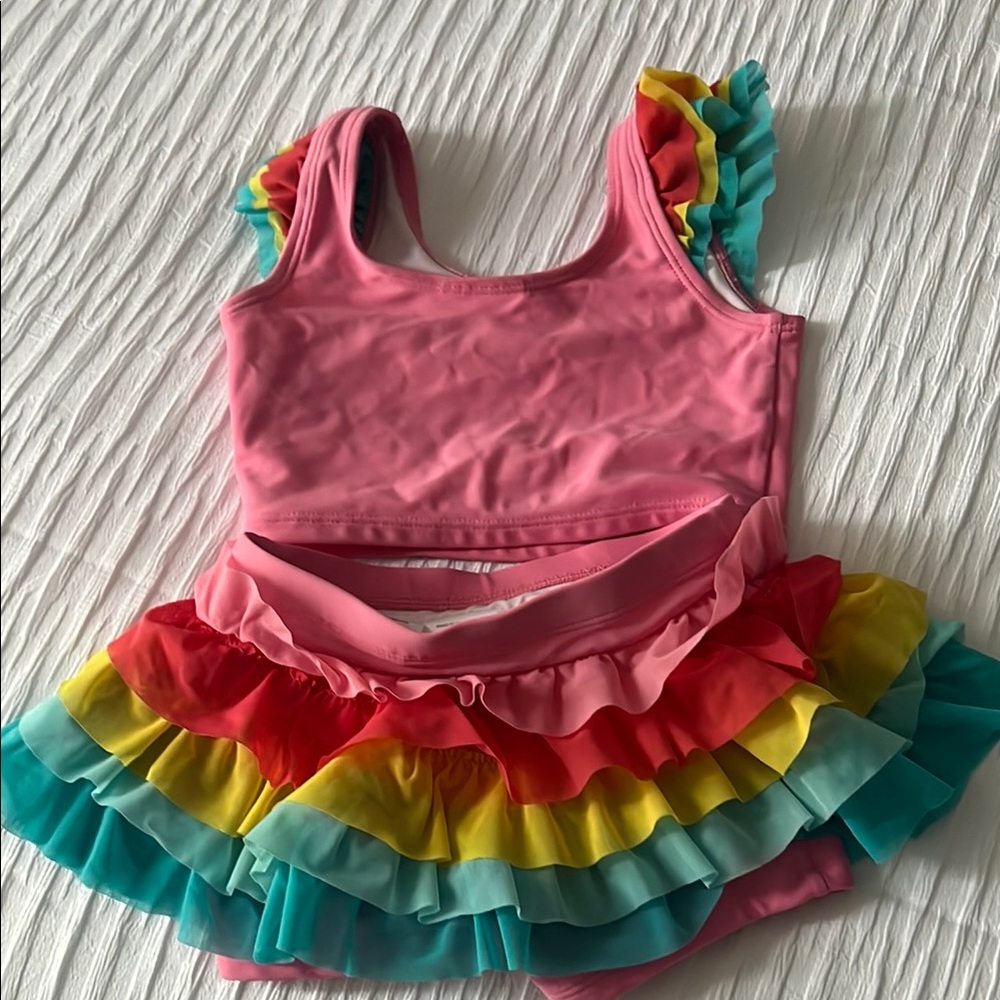 Colorful Ruffled Kids Costume Set - Picture 3 of 3